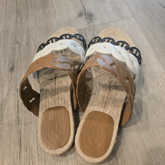 HERMES Gwen Espadrilles Sandals Slides Size 38 - Picture 4 of 8